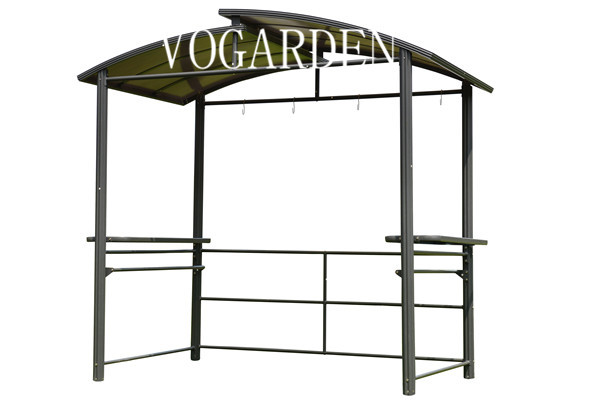 aluminum hardtop permanent BBQ gazebo